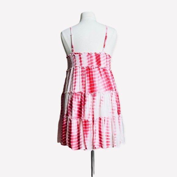 New Tie Dye Open Back Tiered Dress - Picture 4 of 5